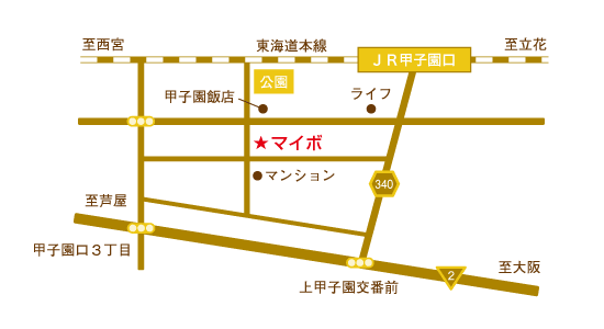 株式会社マイボへのアクセス、周辺地図